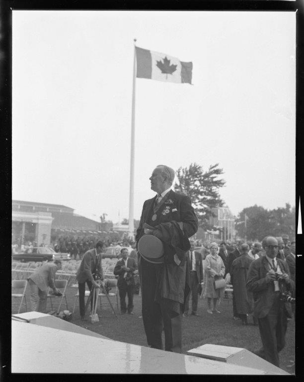 Prime Minister Lester B. Pearson With Canada’s New Flag, 1965 – CNE ...